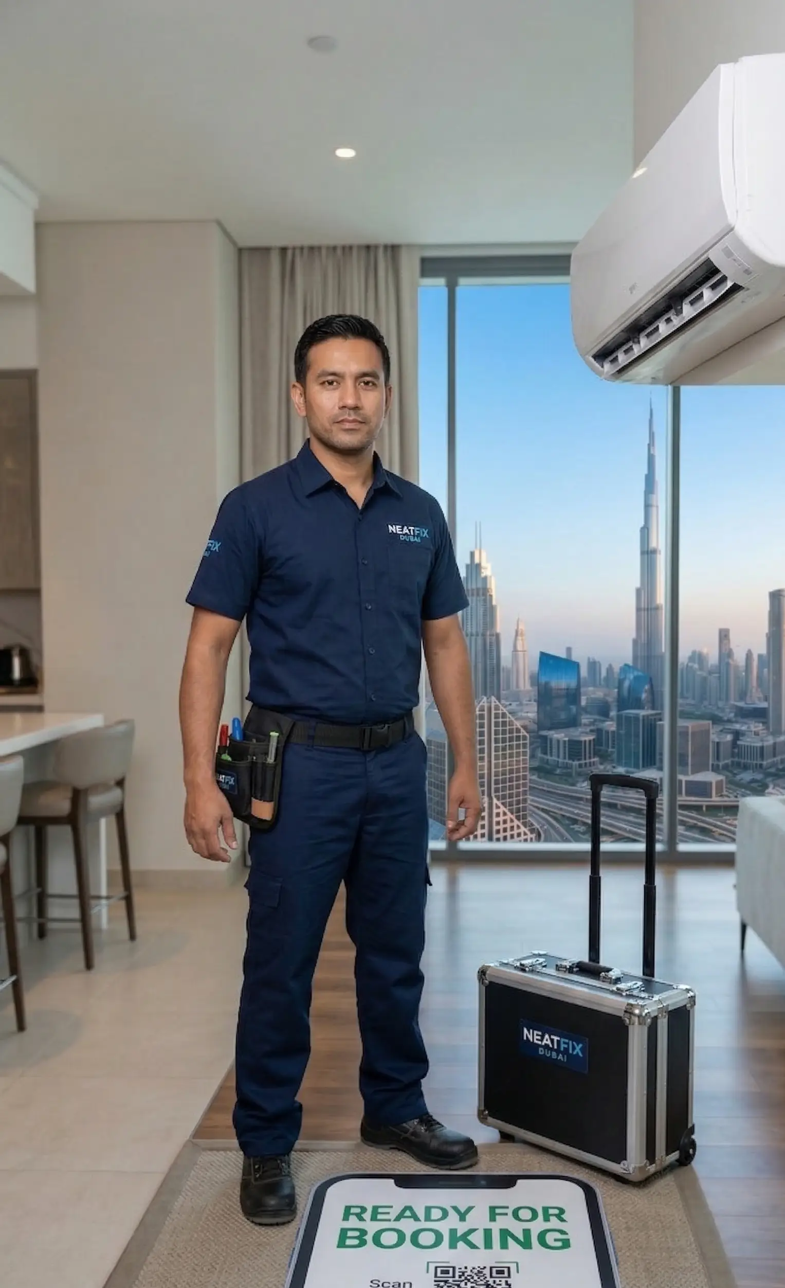 Full AC Deep Cleaning Service (2 Units) – NeatFix Dubai